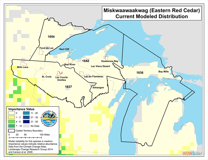 Eastern Red Cedar current distribution