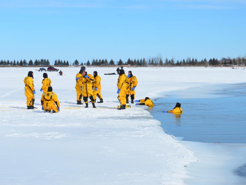 Ice rescue training spring 2021