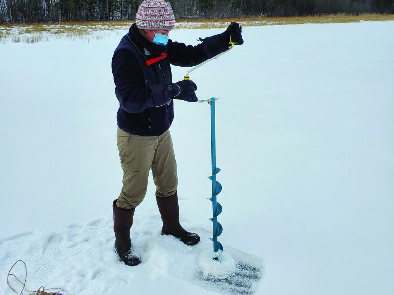 measuring ice depth