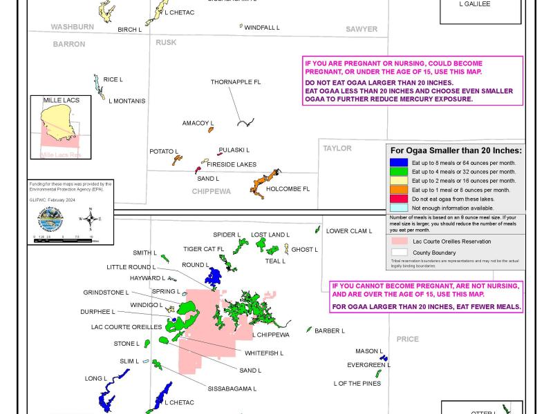 Lac Courte Oreilles Mercury Map