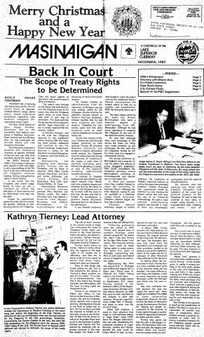 1985 December Mazina'igan Cover