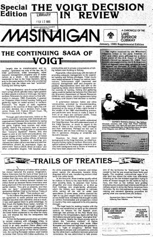 1985 January Mazina'igan Cover