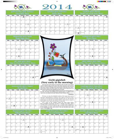2014 Phenology Calendar Cover
