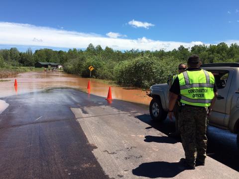 Flooded road