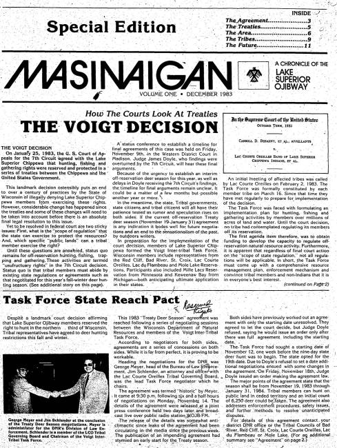 1983 December Special Edition Mazina'igan Cover