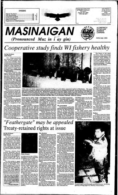 1991 June/July Mazina'igan Cover