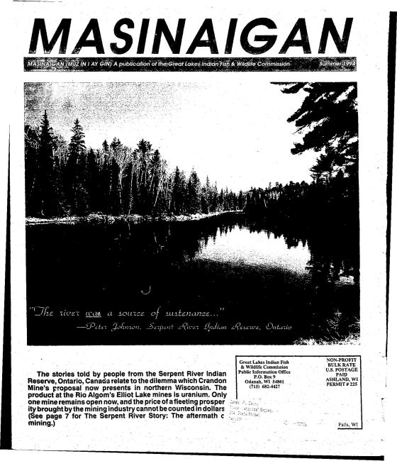 1994 Niibin (Summer) Mazina'igan Cover