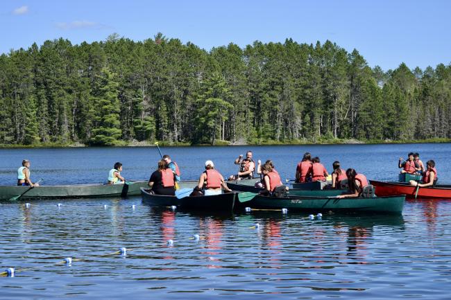 kids camp canoe