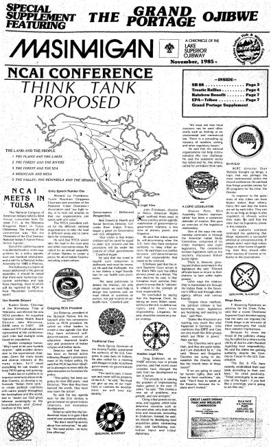 1985 November Mazina'igan Cover