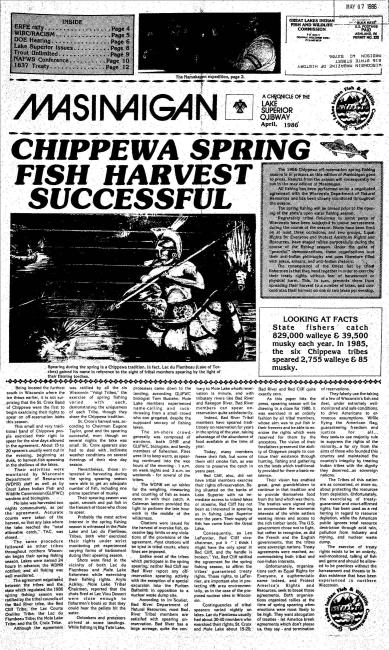 1986 April Mazina'igan Cover