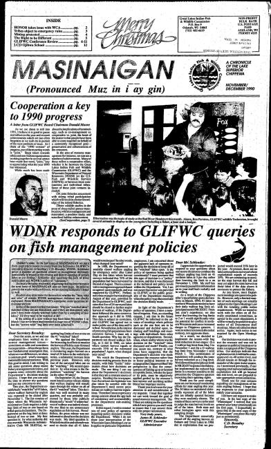 1990 November.December Mazina'igan Cover