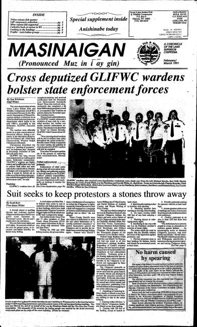 1991 February/March Mazina'igan Cover