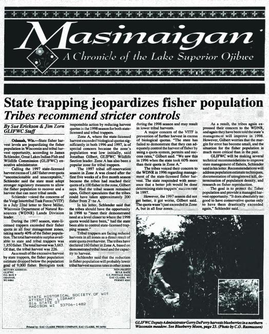 1998 Dagwaagin (Fall) Mazina'igan Cover