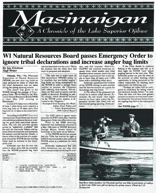 1998 Niibin (Summer) Mazina'igan Cover