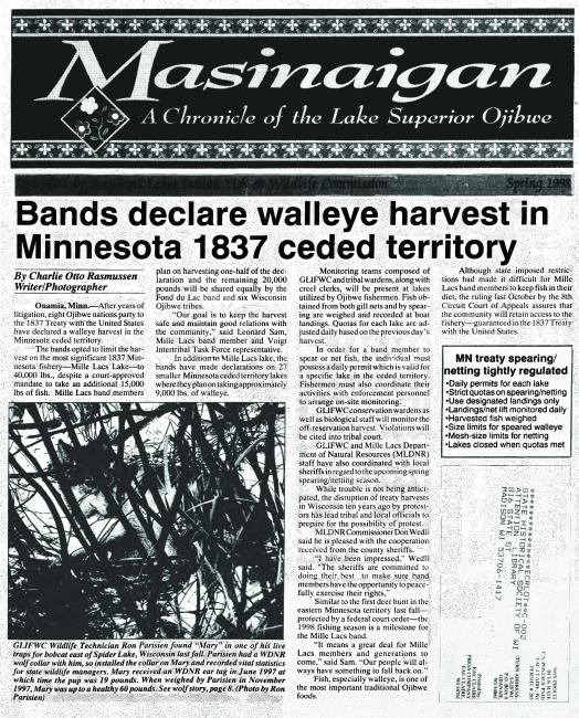 1998 Ziigwan (Spring) Mazina'igan Cover