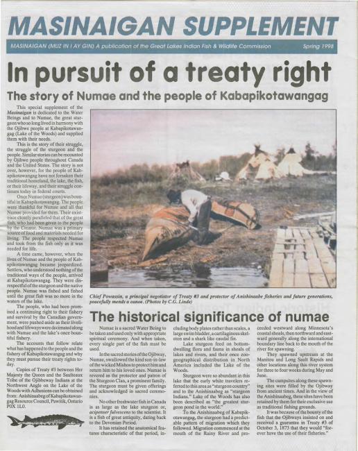 1998 Ziigwan (Spring) Mazina'igan Cover