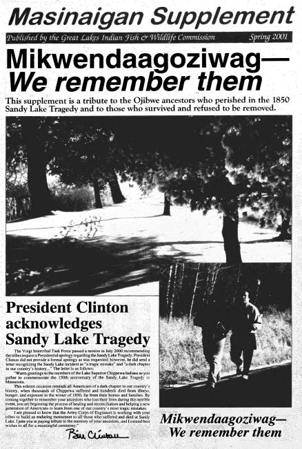 2001 Ziigwan (Spring) Supplement Mazina'igan Cover