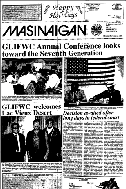 1988 October Mazina'igan Cover