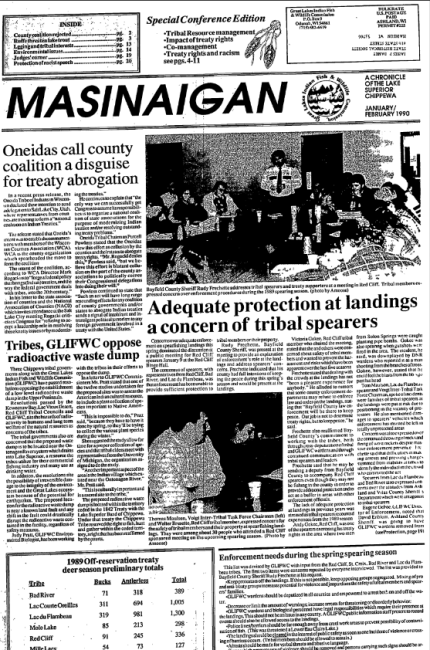 1990 January Mazina'igan Cover